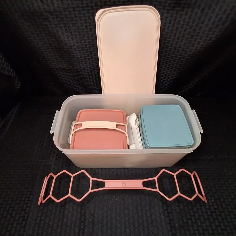 Tupperware Picnic Set 28 Pieces includes 4 Utensil Sets Vintage